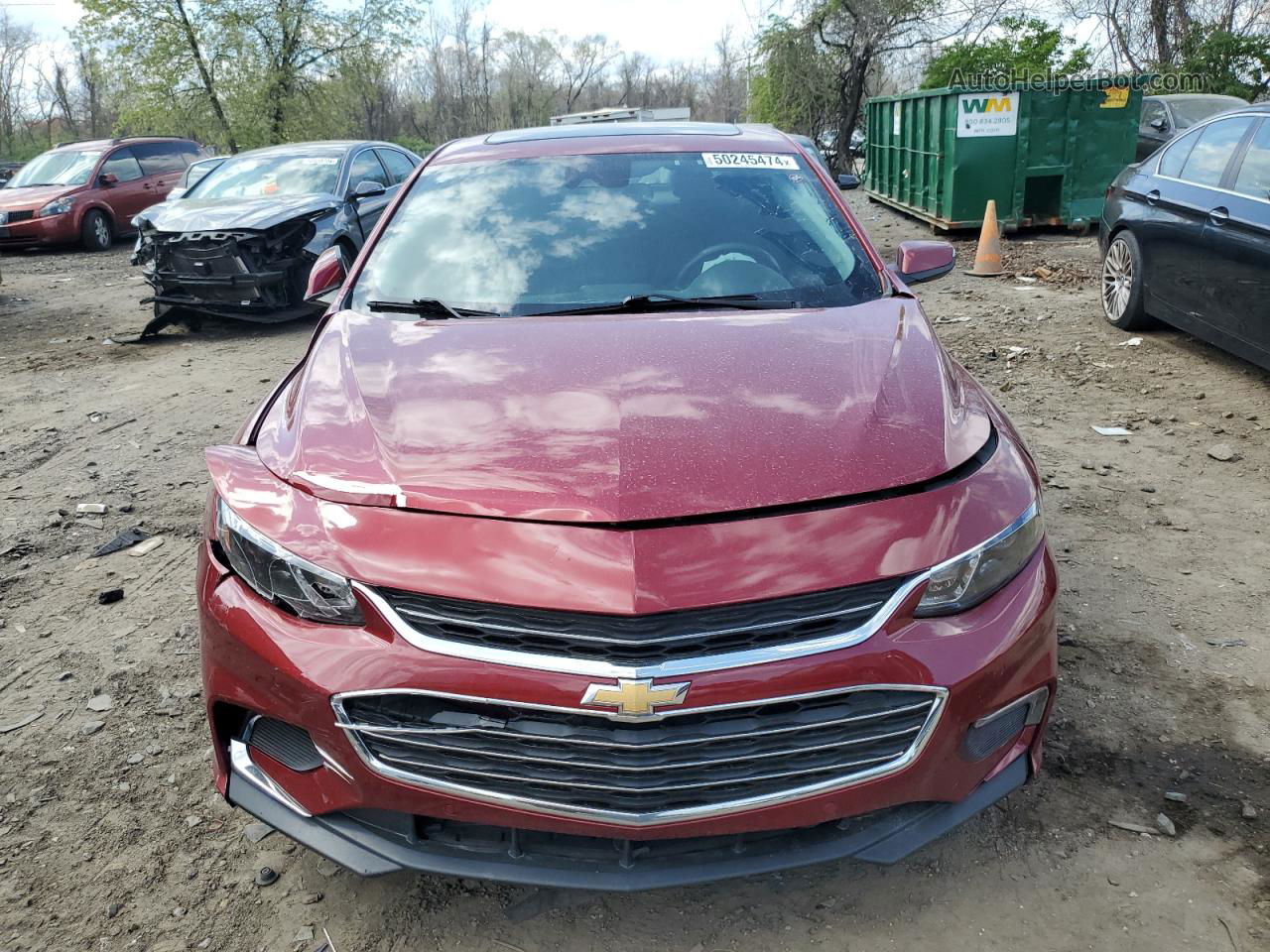 2017 Chevrolet Malibu Lt Red vin: 1G1ZE5ST5HF259159