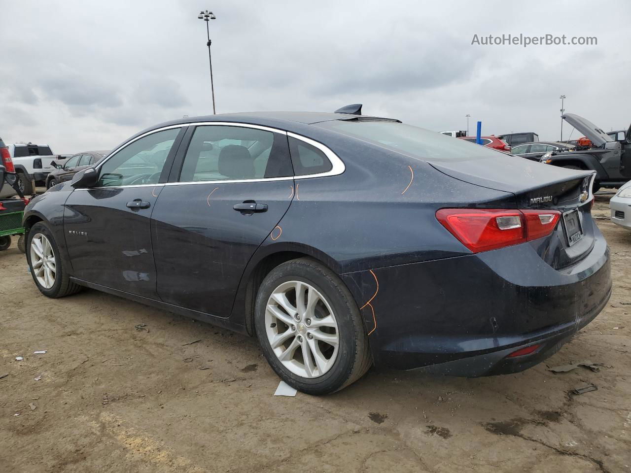 2017 Chevrolet Malibu Lt Синий vin: 1G1ZE5ST6HF154081