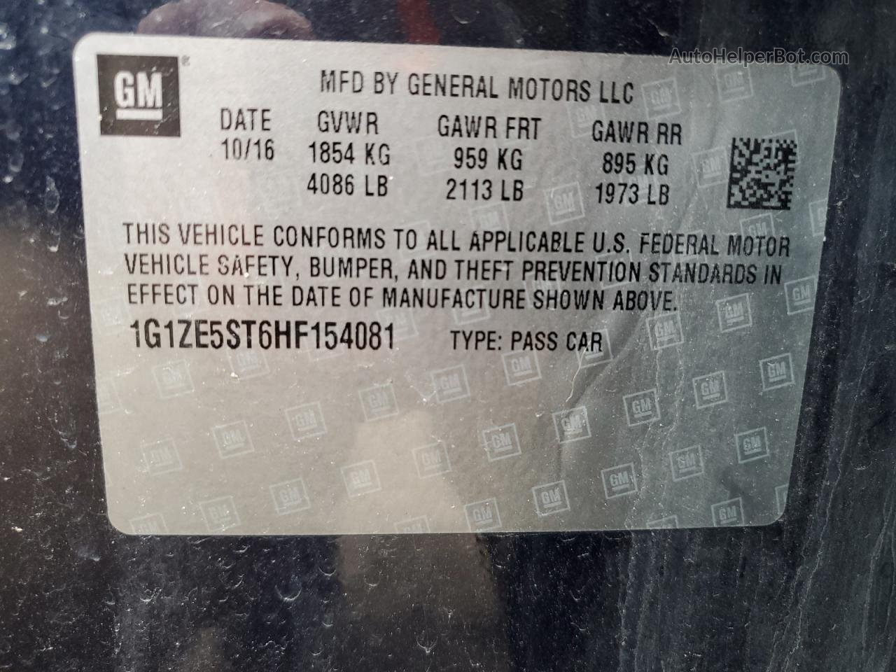 2017 Chevrolet Malibu Lt Синий vin: 1G1ZE5ST6HF154081