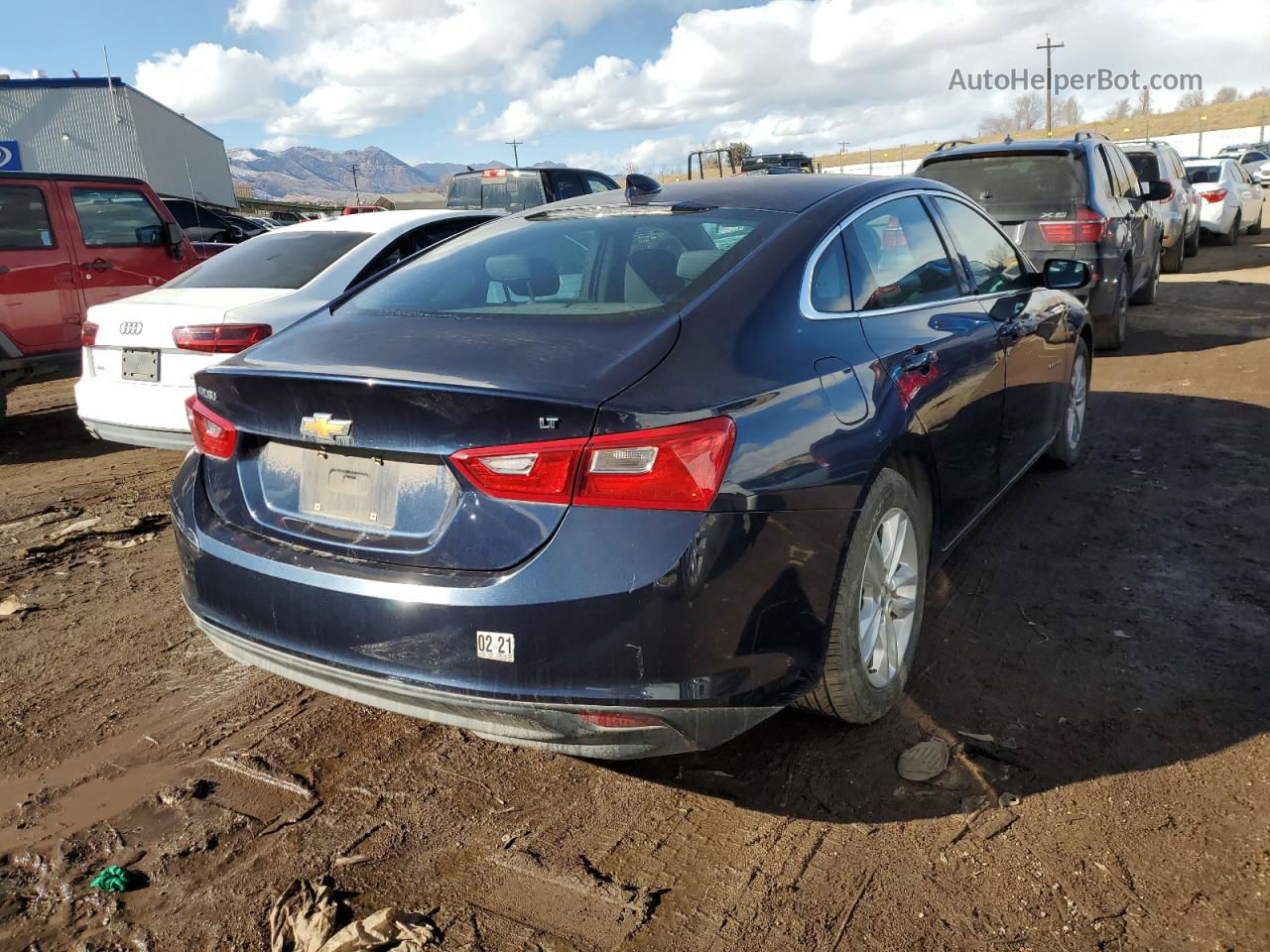 2017 Chevrolet Malibu Lt Синий vin: 1G1ZE5ST6HF174346