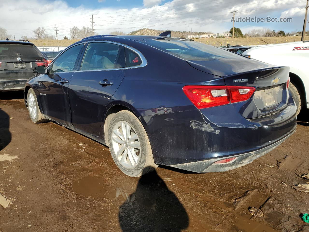 2017 Chevrolet Malibu Lt Синий vin: 1G1ZE5ST6HF174346