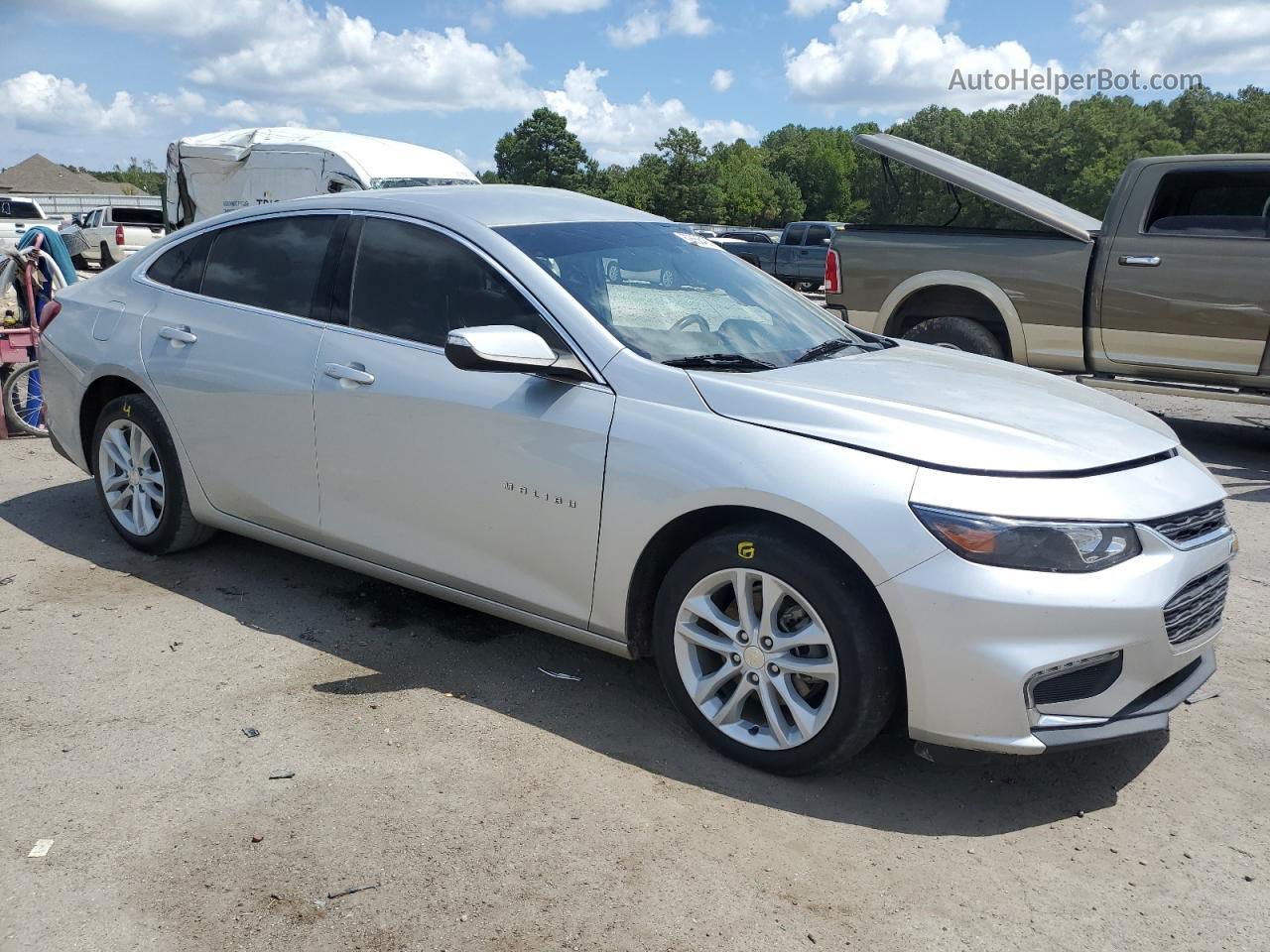 2017 Chevrolet Malibu Lt Silver vin: 1G1ZE5ST6HF204574