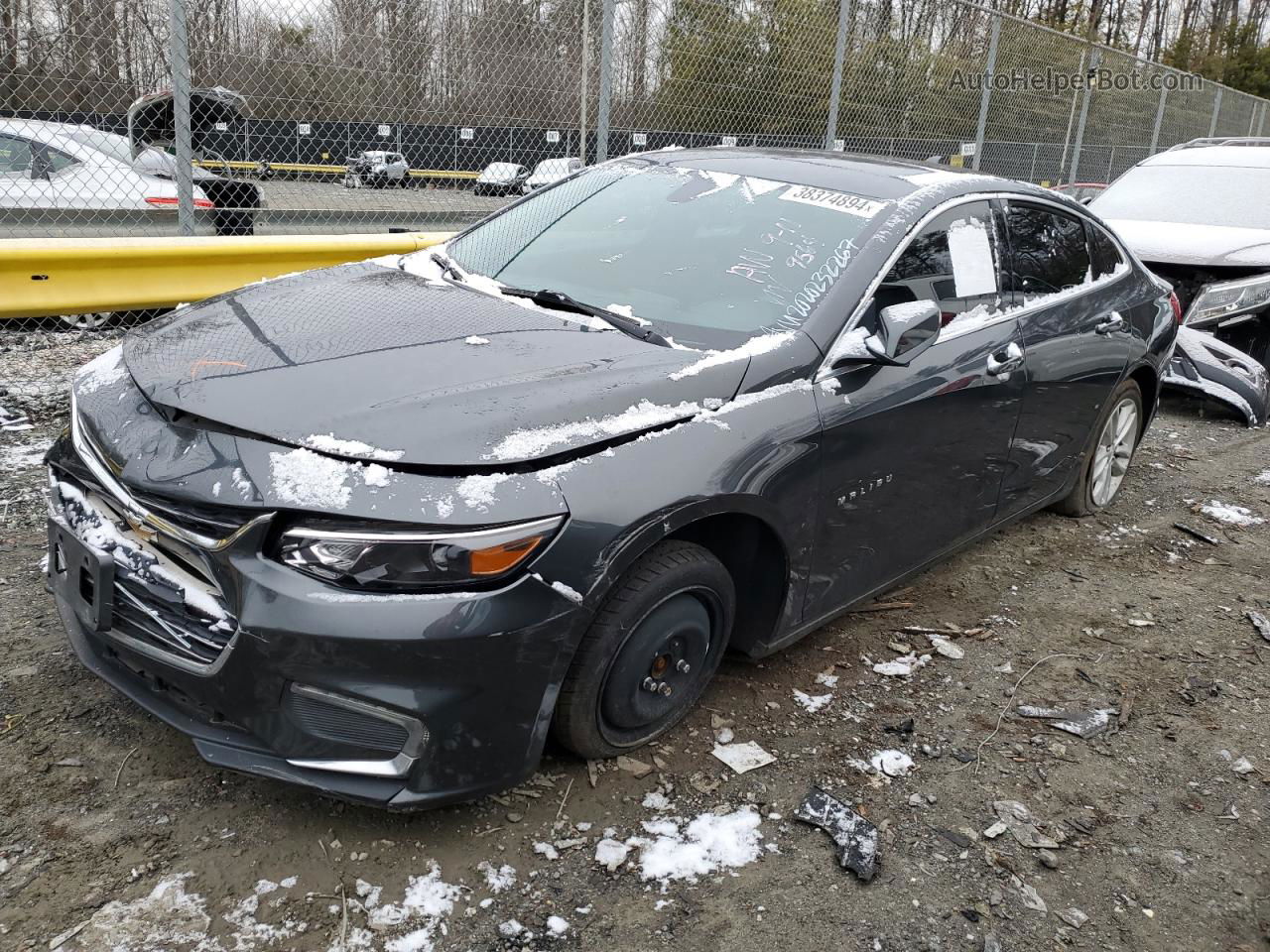 2017 Chevrolet Malibu Lt Серый vin: 1G1ZE5ST6HF209564