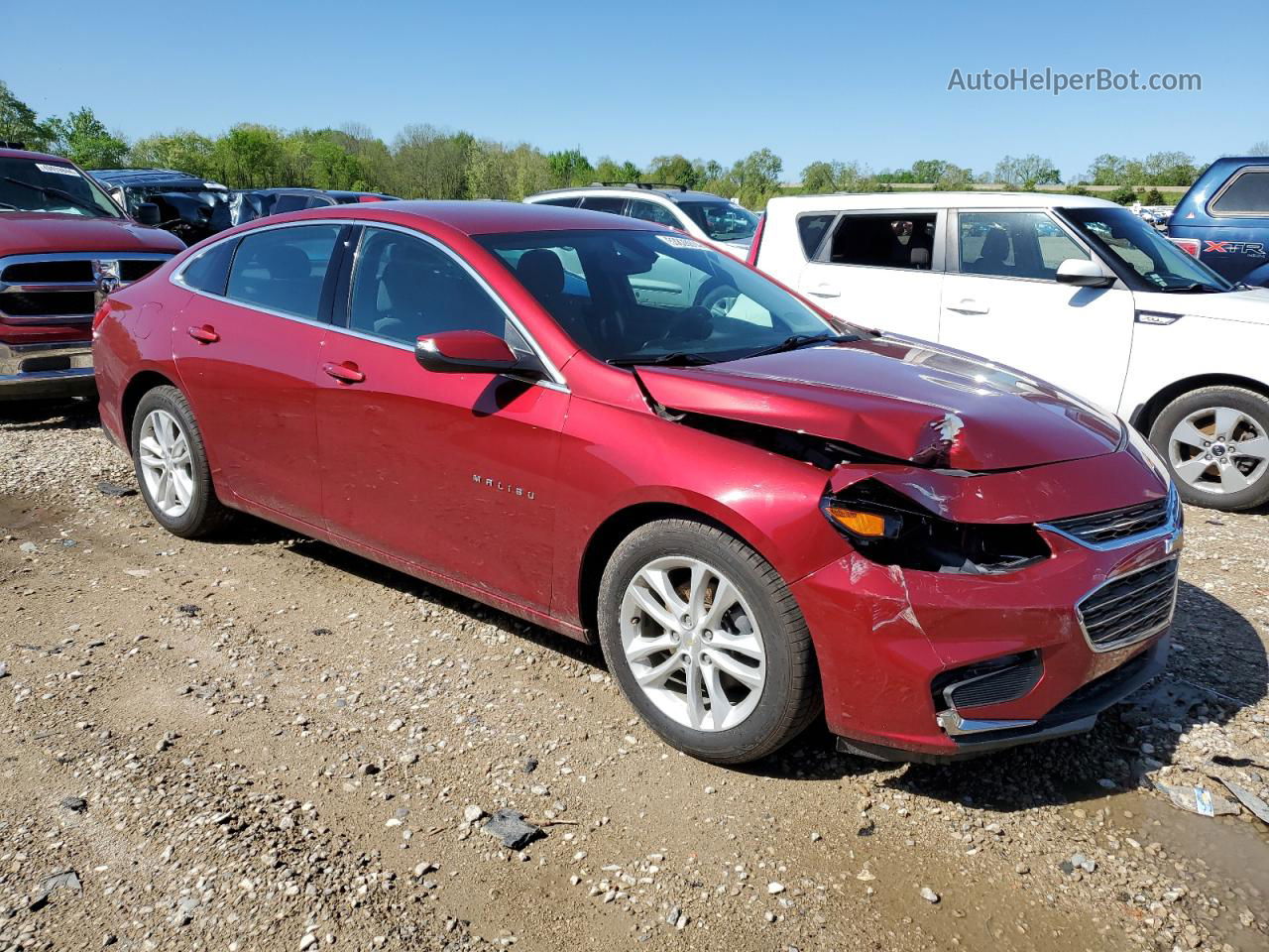 2017 Chevrolet Malibu Lt Burgundy vin: 1G1ZE5ST6HF216630