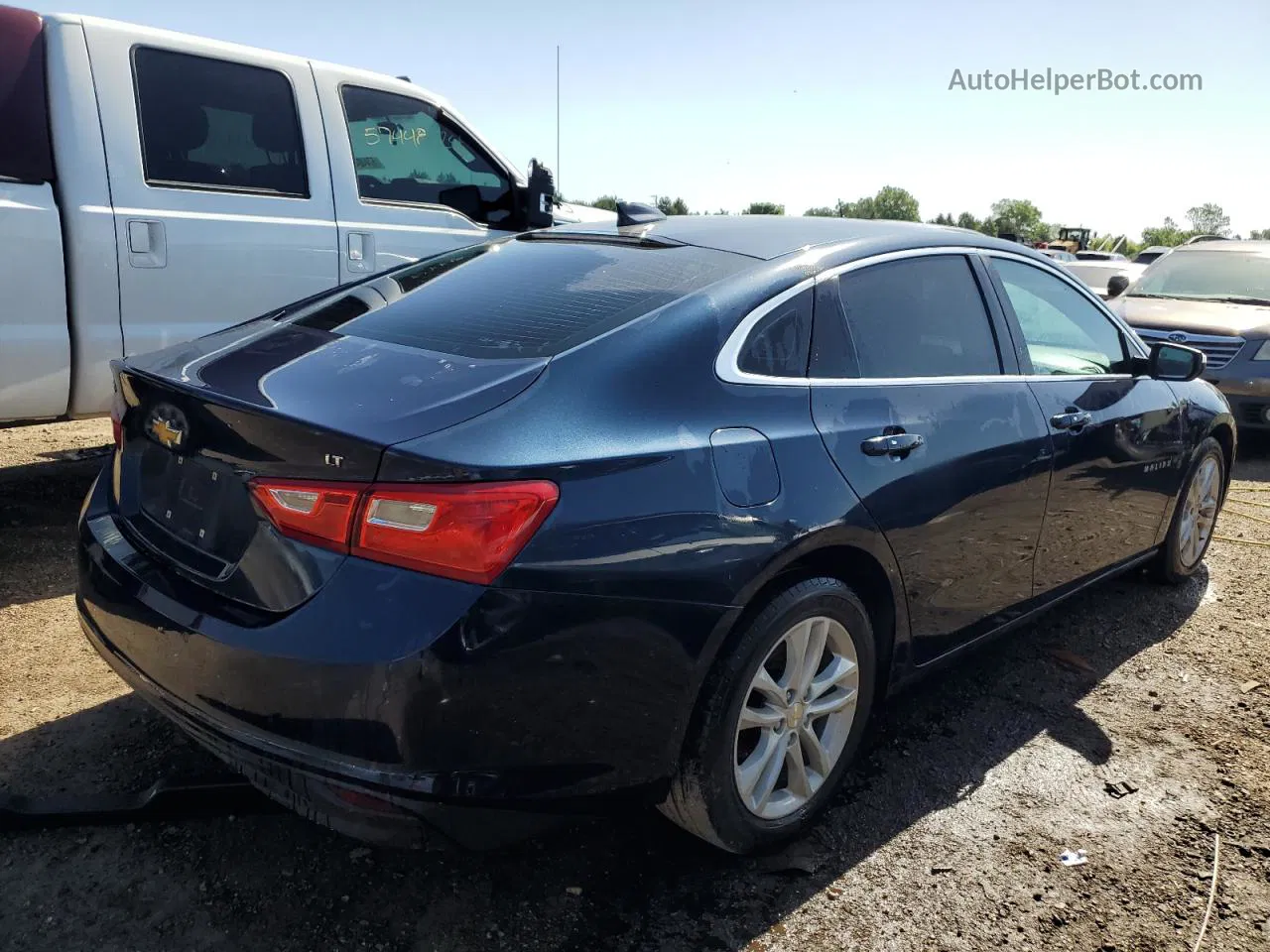 2017 Chevrolet Malibu Lt Синий vin: 1G1ZE5ST7HF109280