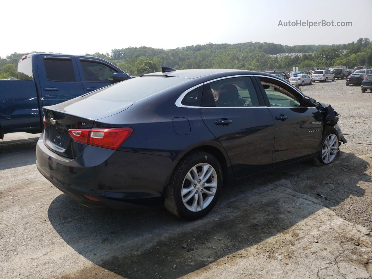 2017 Chevrolet Malibu Lt Синий vin: 1G1ZE5ST7HF118819