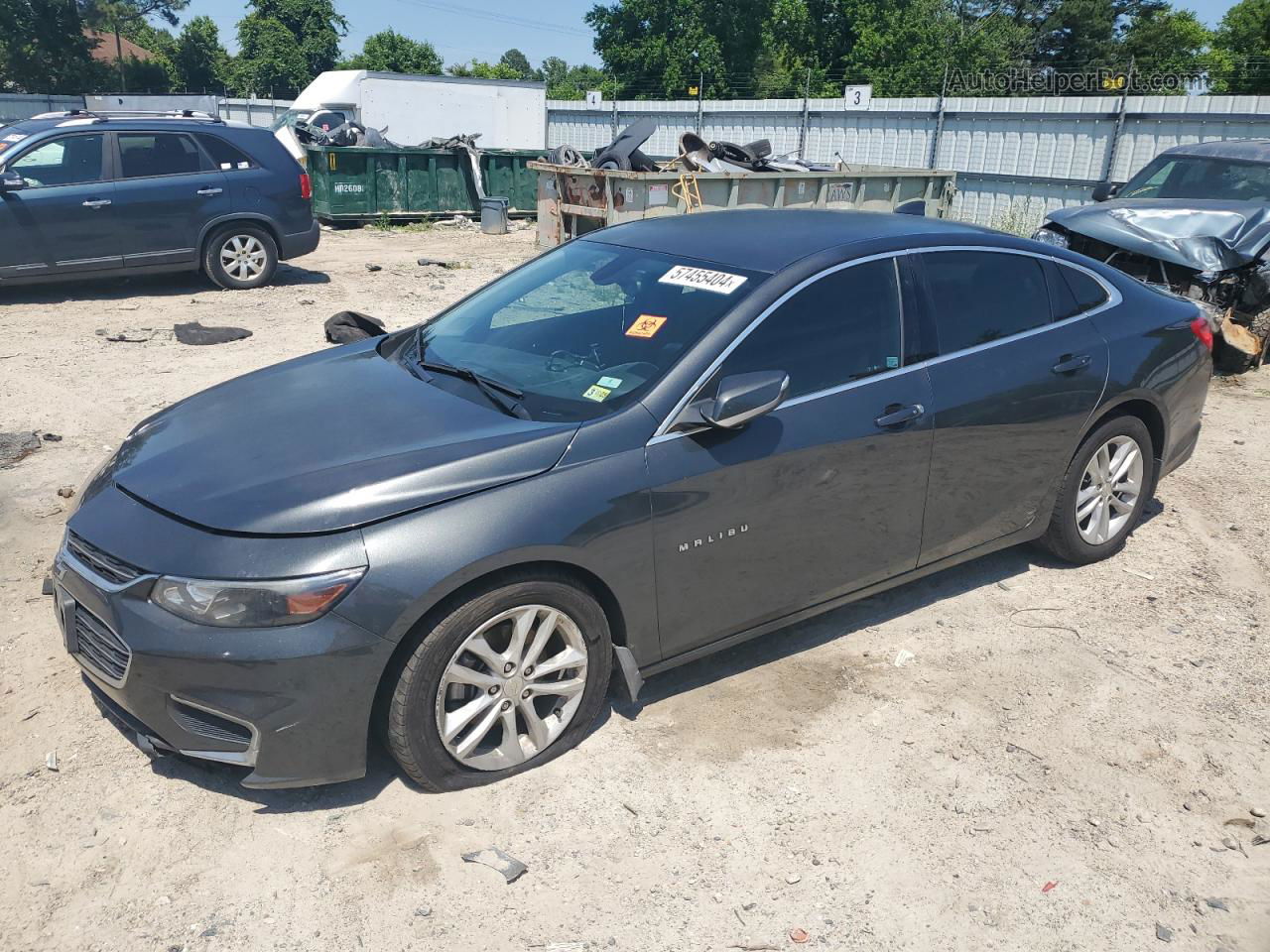 2017 Chevrolet Malibu Lt Серый vin: 1G1ZE5ST7HF192399