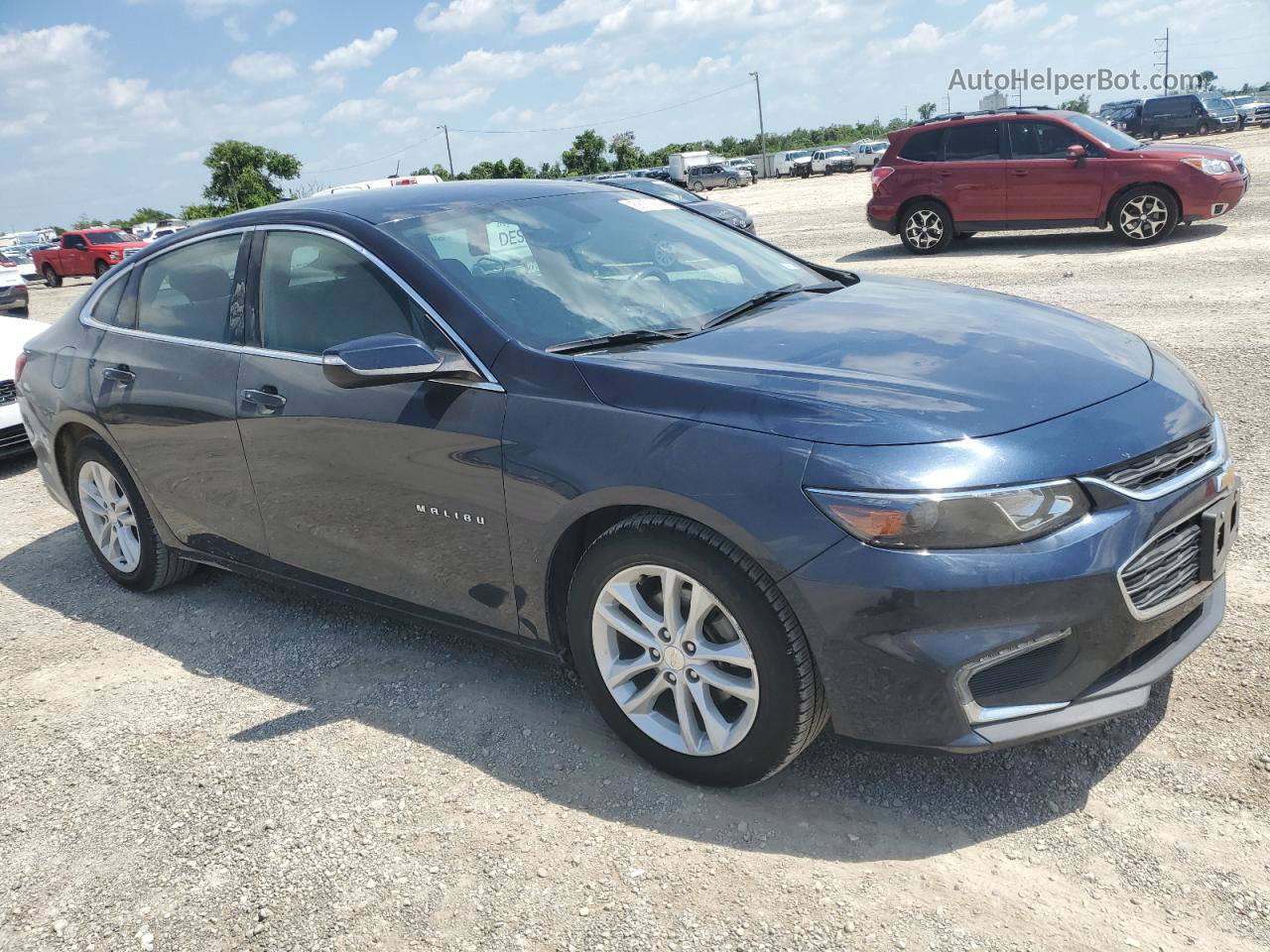 2017 Chevrolet Malibu Lt Синий vin: 1G1ZE5ST7HF264055