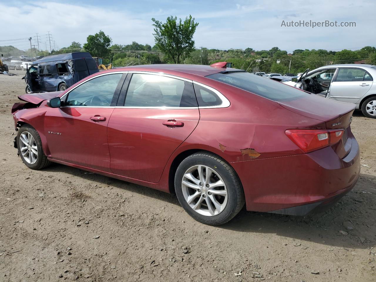 2017 Chevrolet Malibu Lt Burgundy vin: 1G1ZE5ST7HF270602