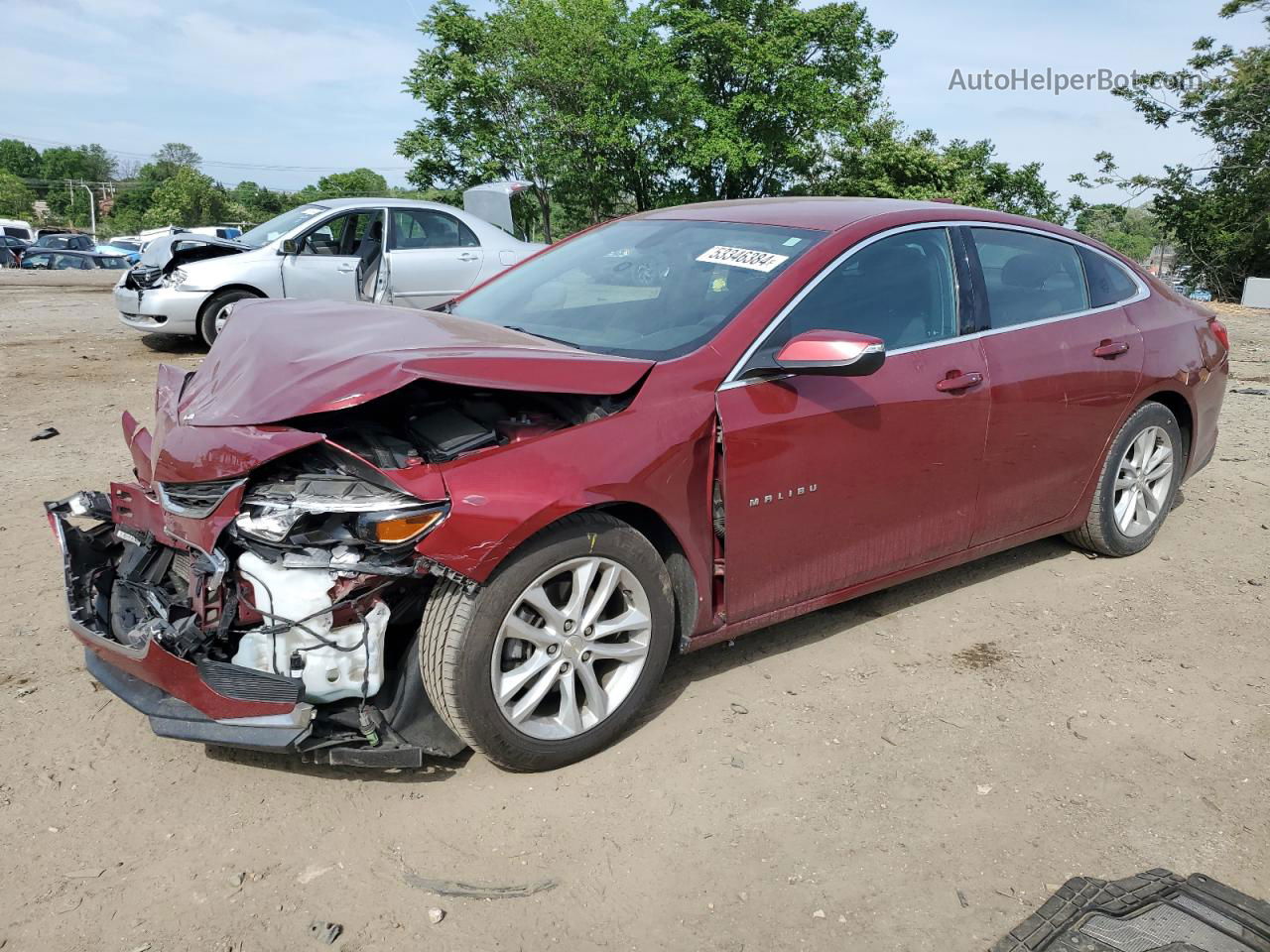 2017 Chevrolet Malibu Lt Бордовый vin: 1G1ZE5ST7HF270602