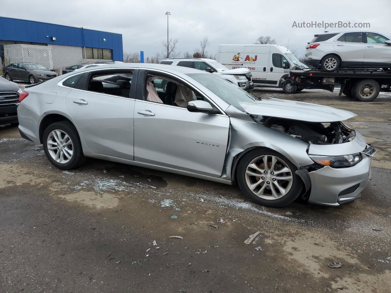 2017 Chevrolet Malibu Lt Серебряный vin: 1G1ZE5ST8HF101706