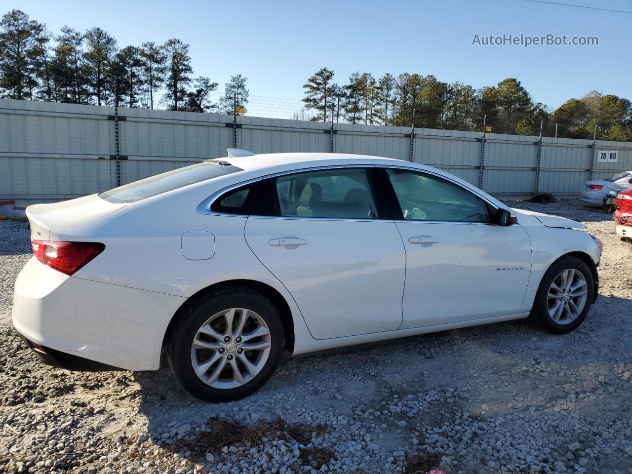 2017 Chevrolet Malibu Lt White vin: 1G1ZE5ST8HF165602