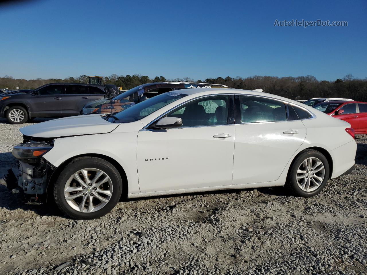 2017 Chevrolet Malibu Lt White vin: 1G1ZE5ST8HF165602