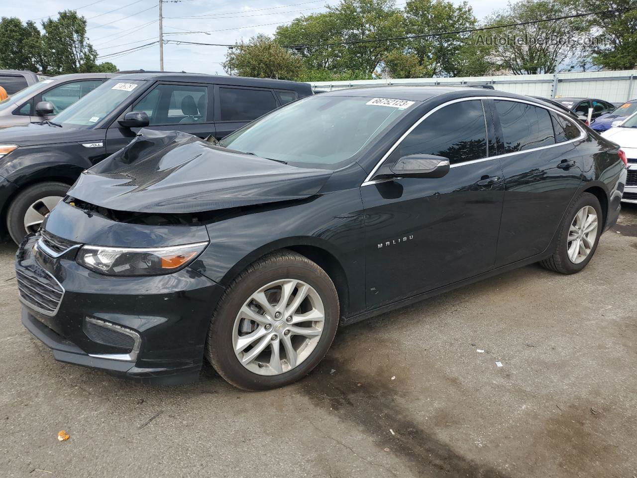 2017 Chevrolet Malibu Lt Черный vin: 1G1ZE5ST8HF198759