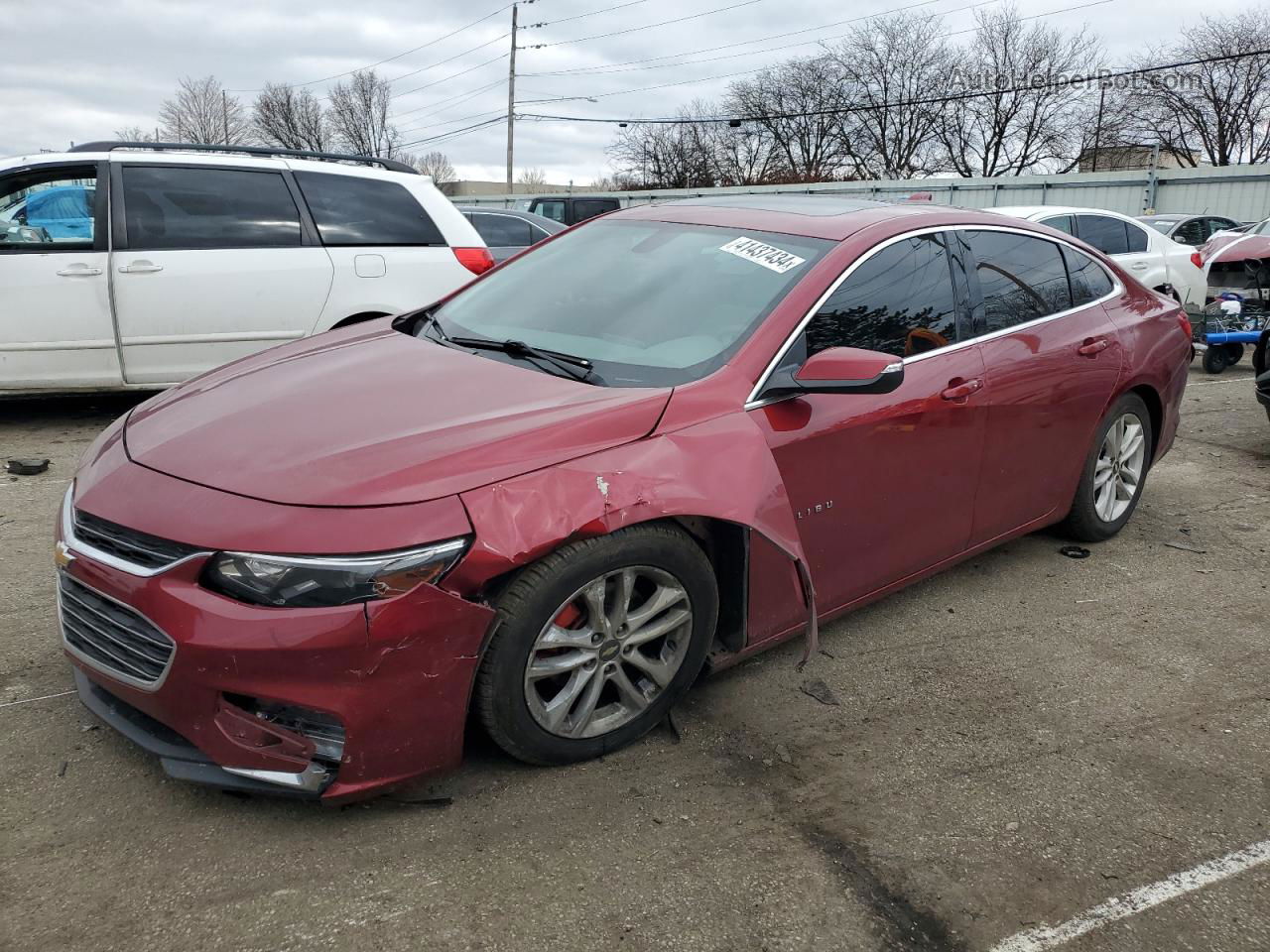 2017 Chevrolet Malibu Lt Красный vin: 1G1ZE5ST8HF284752