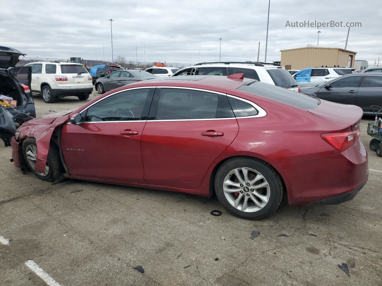 2017 Chevrolet Malibu Lt Красный vin: 1G1ZE5ST8HF284752