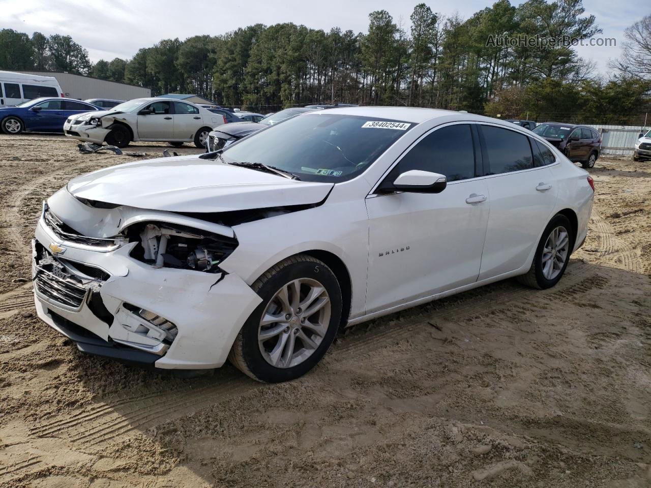 2017 Chevrolet Malibu Lt White vin: 1G1ZE5ST8HF293936