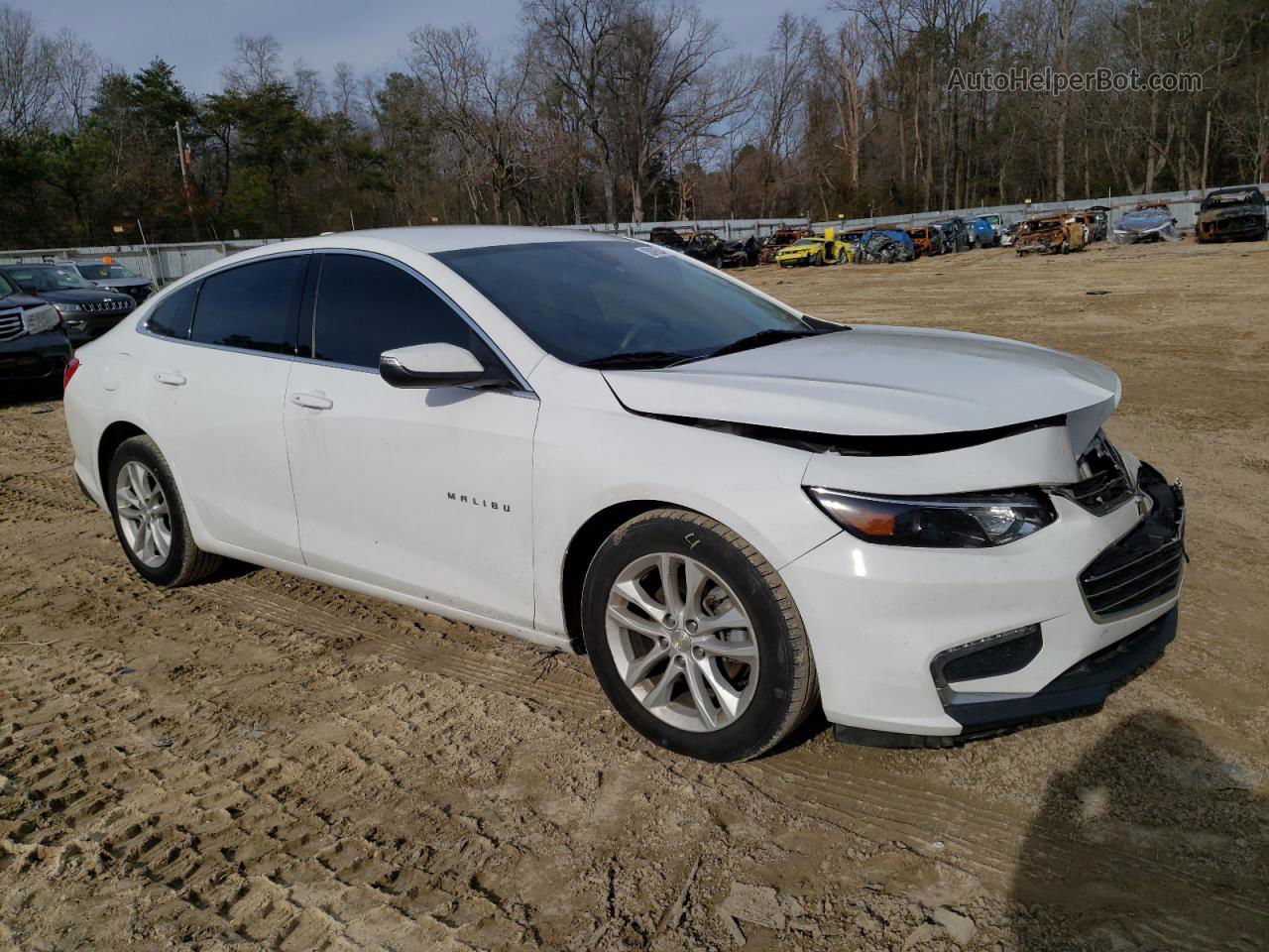 2017 Chevrolet Malibu Lt White vin: 1G1ZE5ST8HF293936