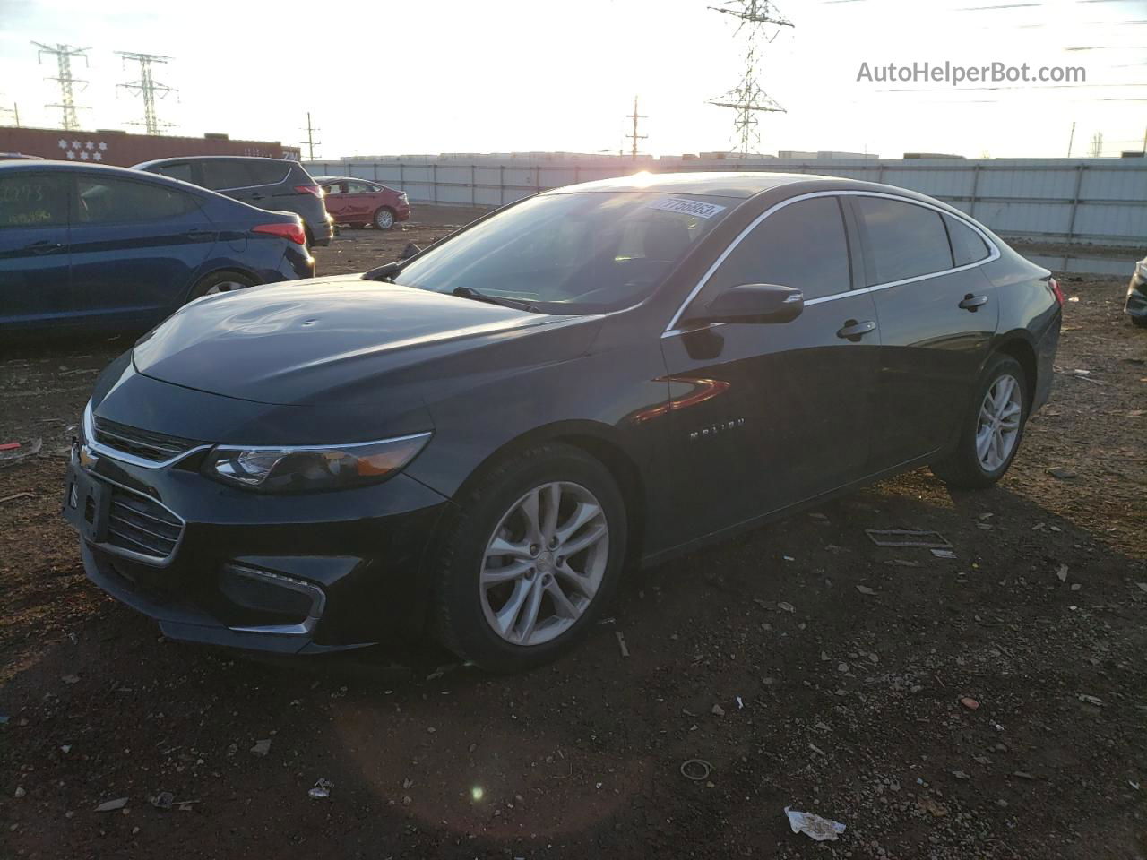 2017 Chevrolet Malibu Lt Черный vin: 1G1ZE5ST9HF162319