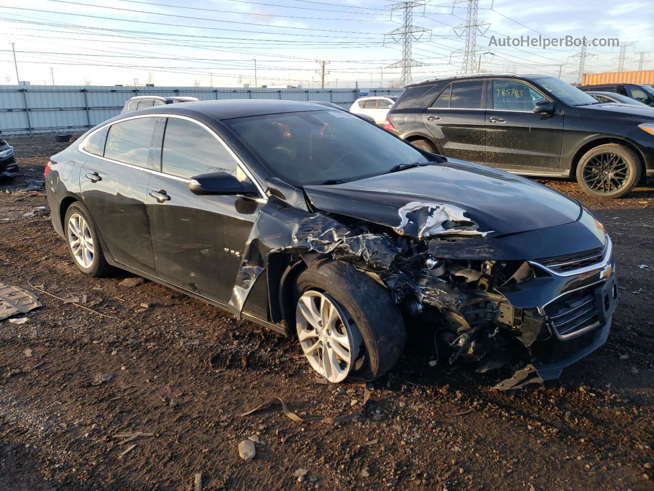 2017 Chevrolet Malibu Lt Black vin: 1G1ZE5ST9HF162319