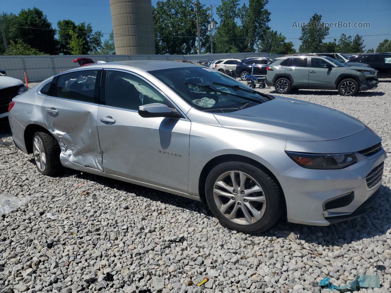 2017 Chevrolet Malibu Lt Silver vin: 1G1ZE5ST9HF208036