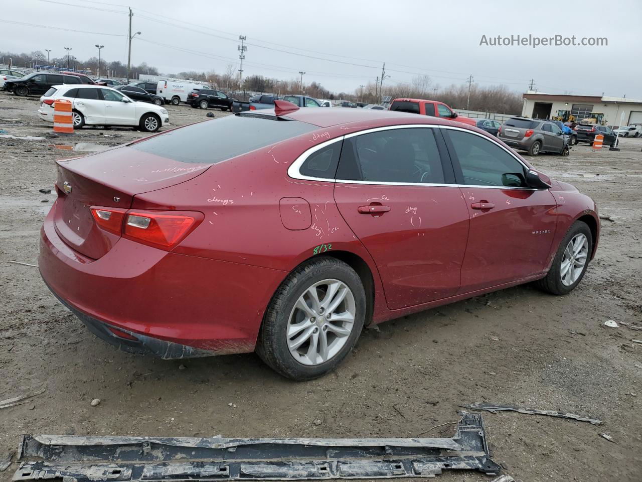 2017 Chevrolet Malibu Lt Red vin: 1G1ZE5ST9HF214273