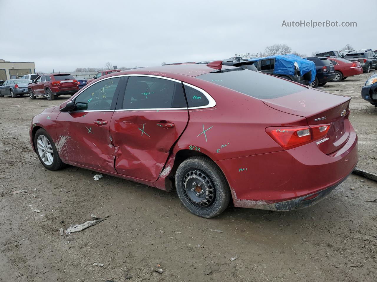 2017 Chevrolet Malibu Lt Red vin: 1G1ZE5ST9HF214273