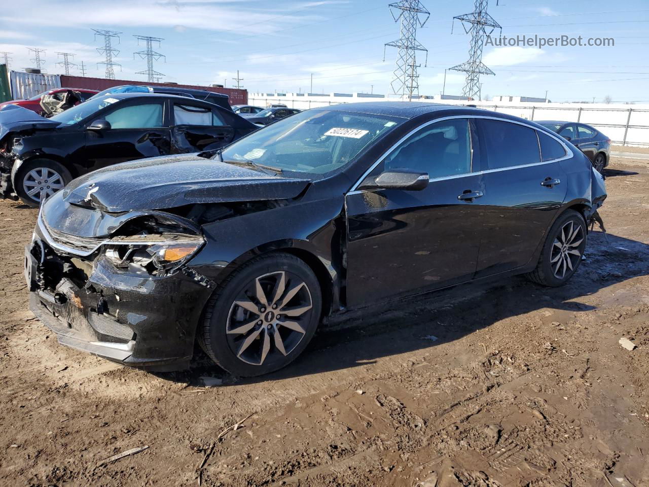 2017 Chevrolet Malibu Lt Черный vin: 1G1ZE5ST9HF215200