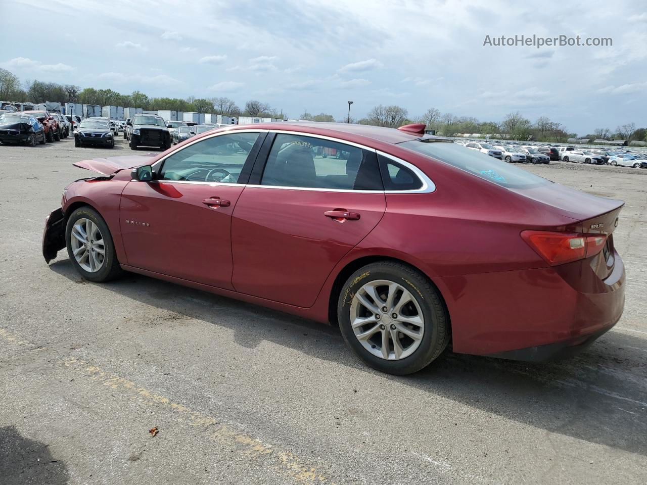 2017 Chevrolet Malibu Lt Бордовый vin: 1G1ZE5ST9HF230845