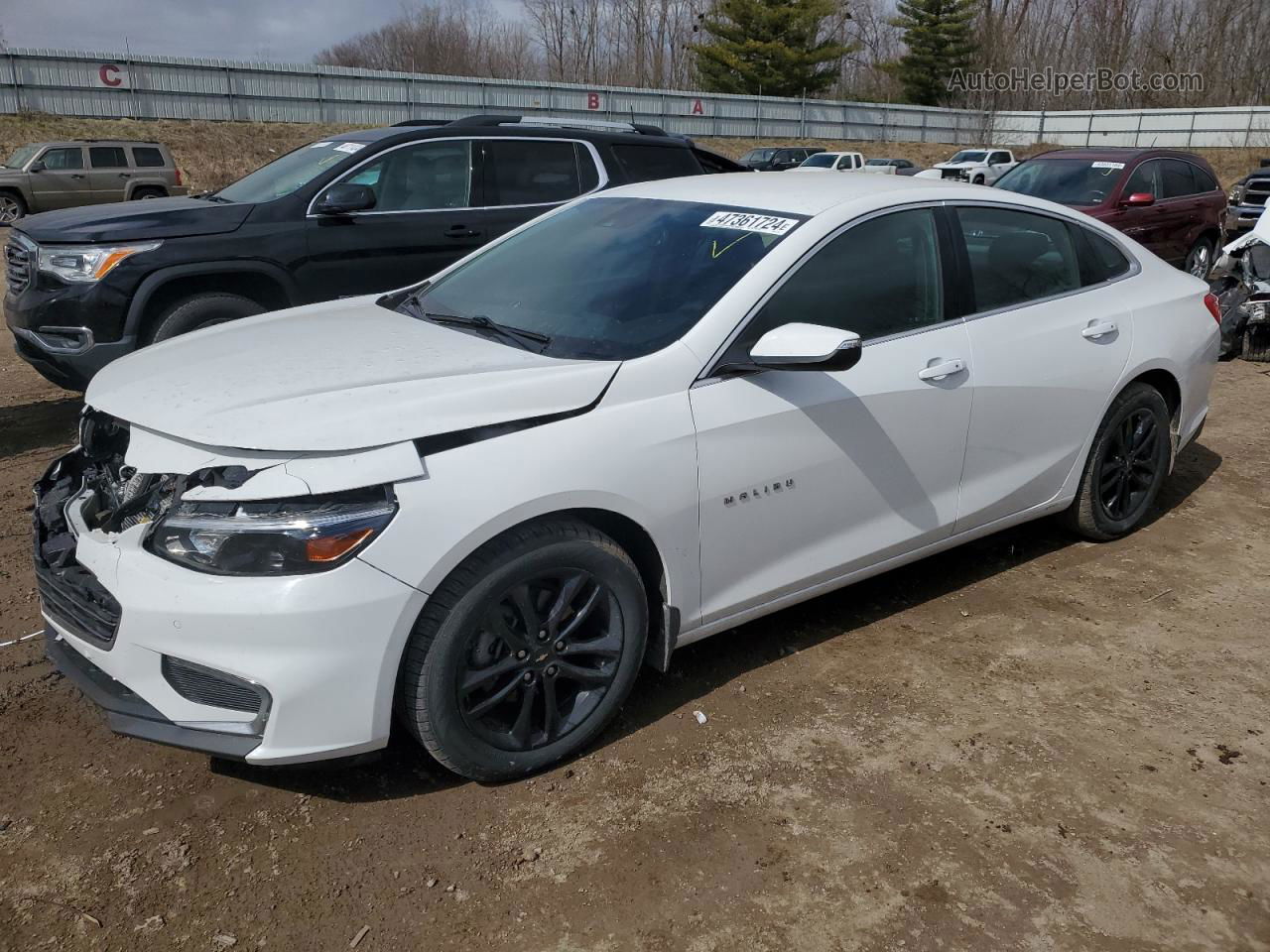 2017 Chevrolet Malibu Lt White vin: 1G1ZE5STXHF121150