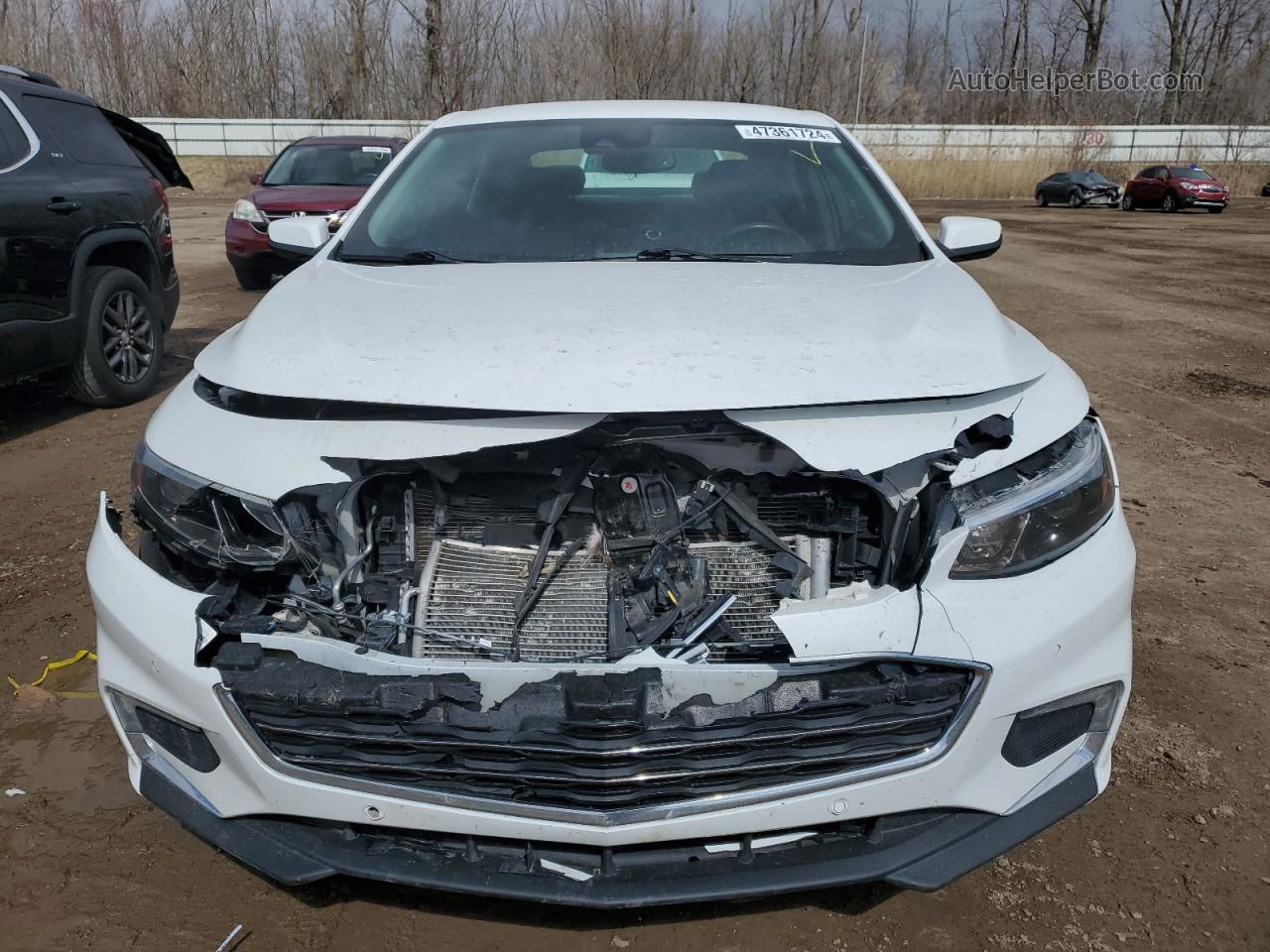 2017 Chevrolet Malibu Lt White vin: 1G1ZE5STXHF121150