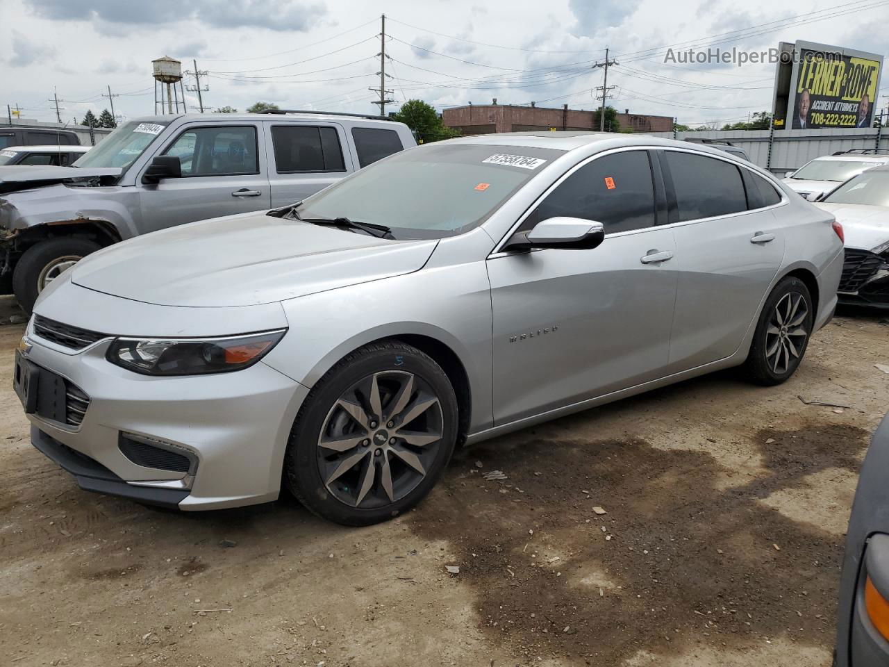 2017 Chevrolet Malibu Lt Silver vin: 1G1ZE5STXHF139230