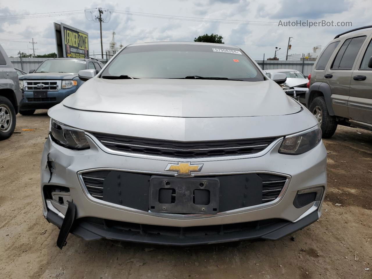 2017 Chevrolet Malibu Lt Silver vin: 1G1ZE5STXHF139230