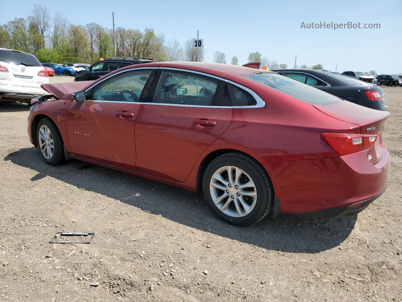 2017 Chevrolet Malibu Lt Red vin: 1G1ZE5STXHF165312