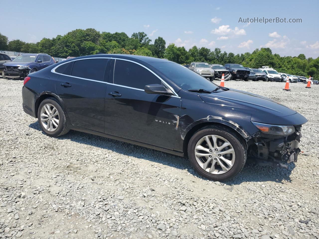 2017 Chevrolet Malibu Lt Black vin: 1G1ZE5STXHF191005