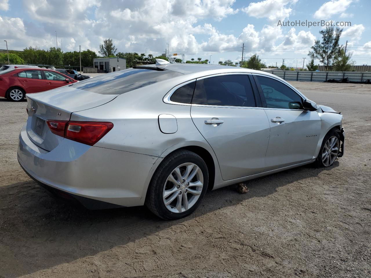 2017 Chevrolet Malibu Lt Silver vin: 1G1ZE5STXHF207994