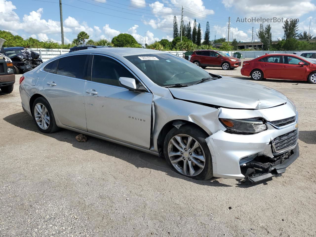 2017 Chevrolet Malibu Lt Silver vin: 1G1ZE5STXHF207994