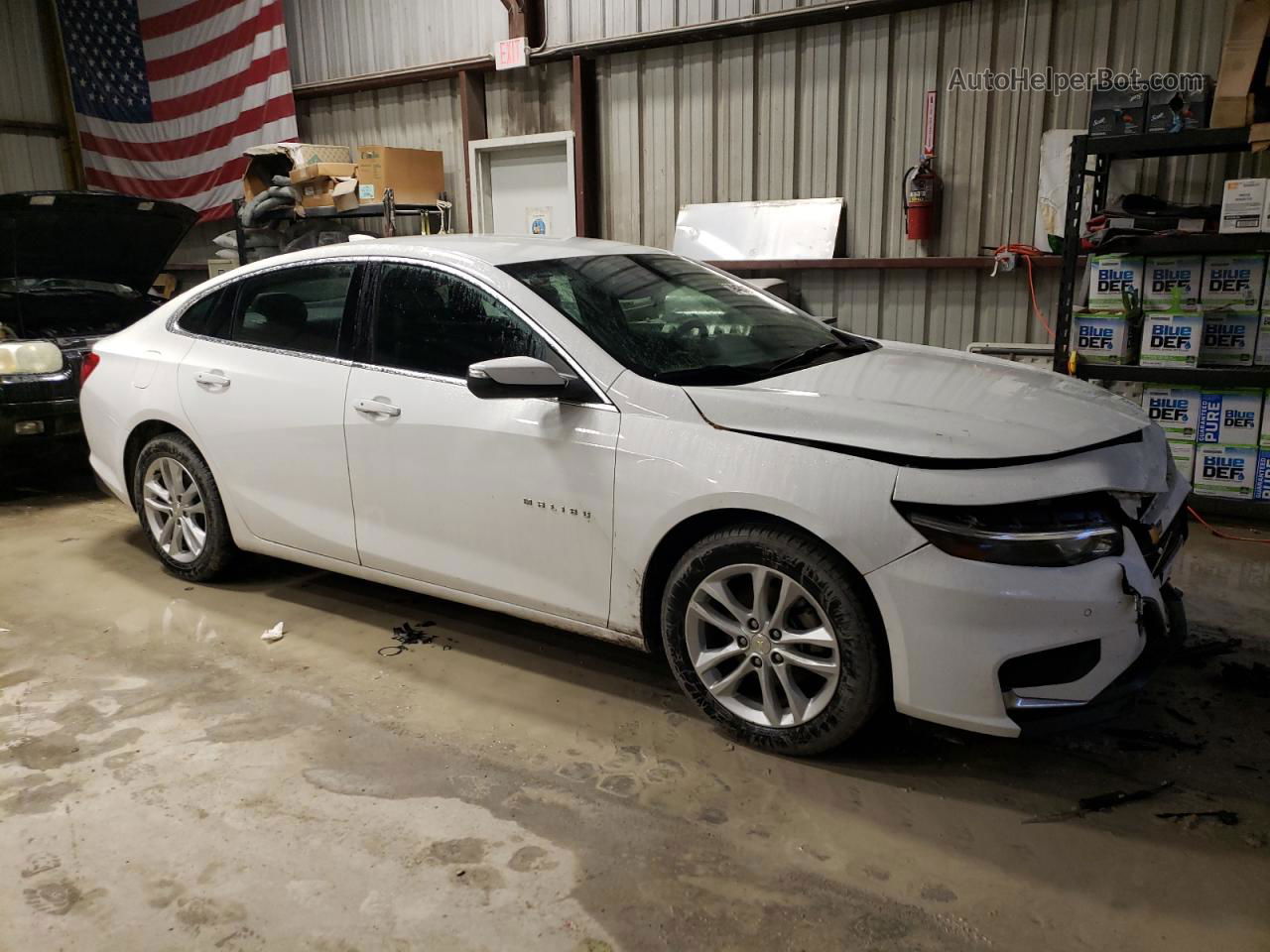 2017 Chevrolet Malibu Lt White vin: 1G1ZE5STXHF257715