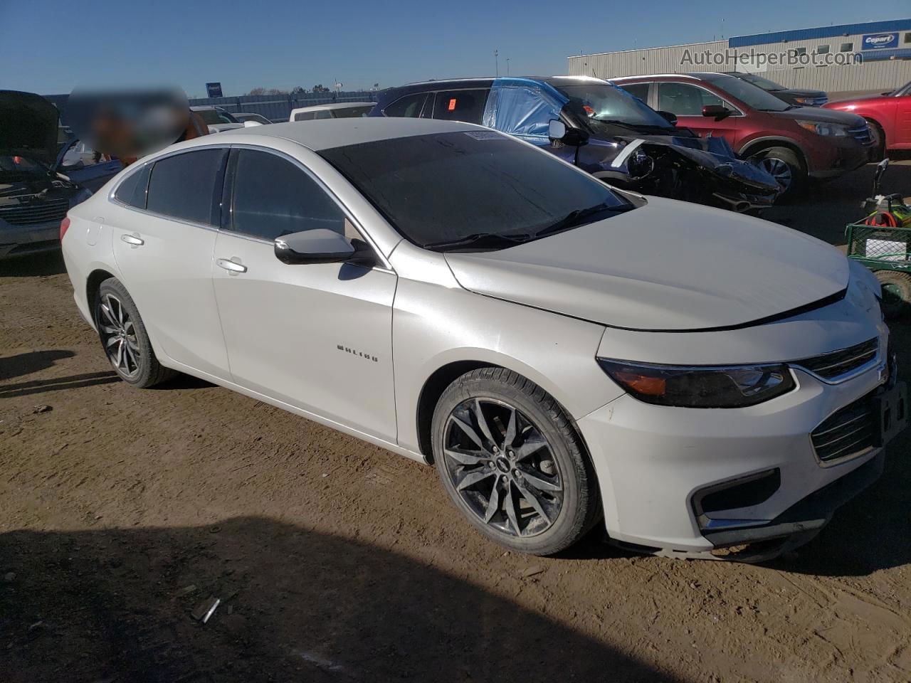 2017 Chevrolet Malibu Lt White vin: 1G1ZE5STXHF273381