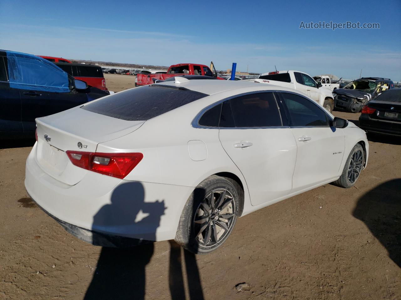 2017 Chevrolet Malibu Lt White vin: 1G1ZE5STXHF273381