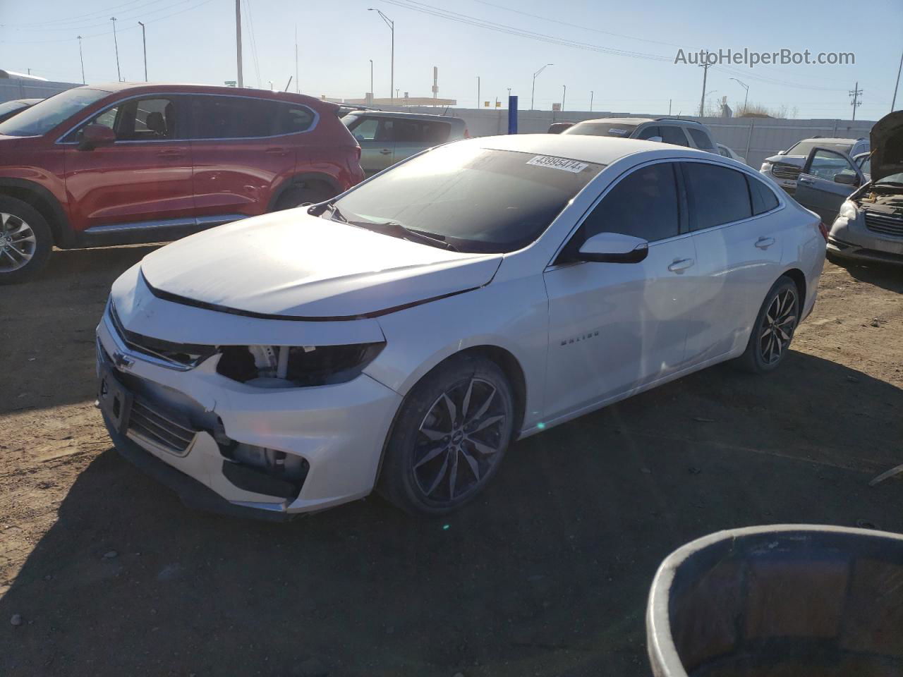 2017 Chevrolet Malibu Lt White vin: 1G1ZE5STXHF273381