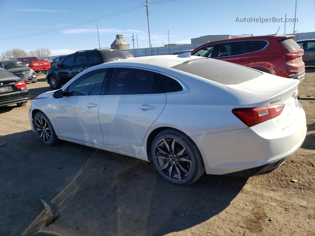 2017 Chevrolet Malibu Lt White vin: 1G1ZE5STXHF273381