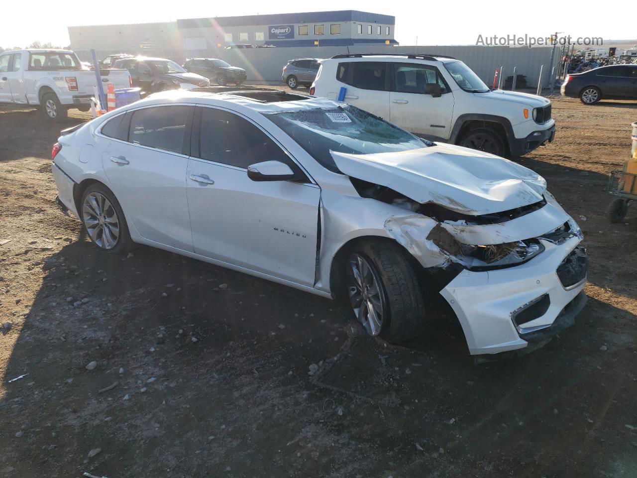 2018 Chevrolet Malibu Premier White vin: 1G1ZE5SXXJF107323