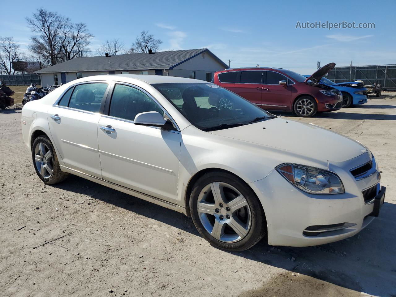 2012 Chevrolet Malibu 3lt Белый vin: 1G1ZF5E75CF327853