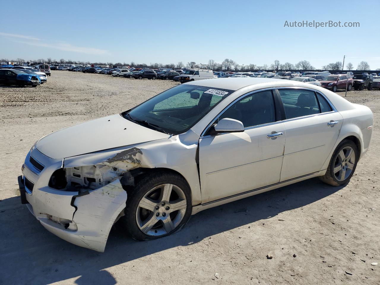 2012 Chevrolet Malibu 3lt White vin: 1G1ZF5E75CF327853