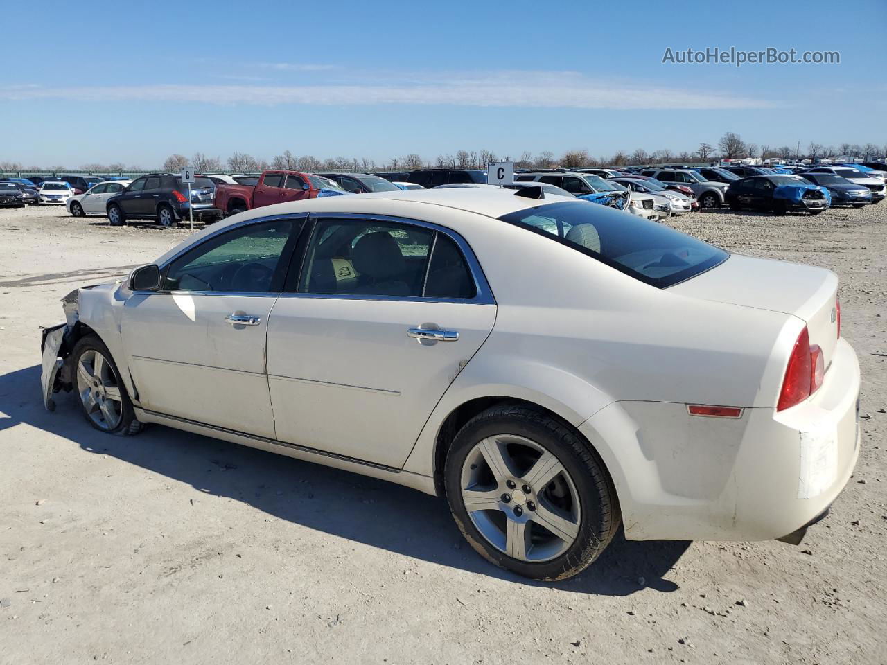 2012 Chevrolet Malibu 3lt Белый vin: 1G1ZF5E75CF327853