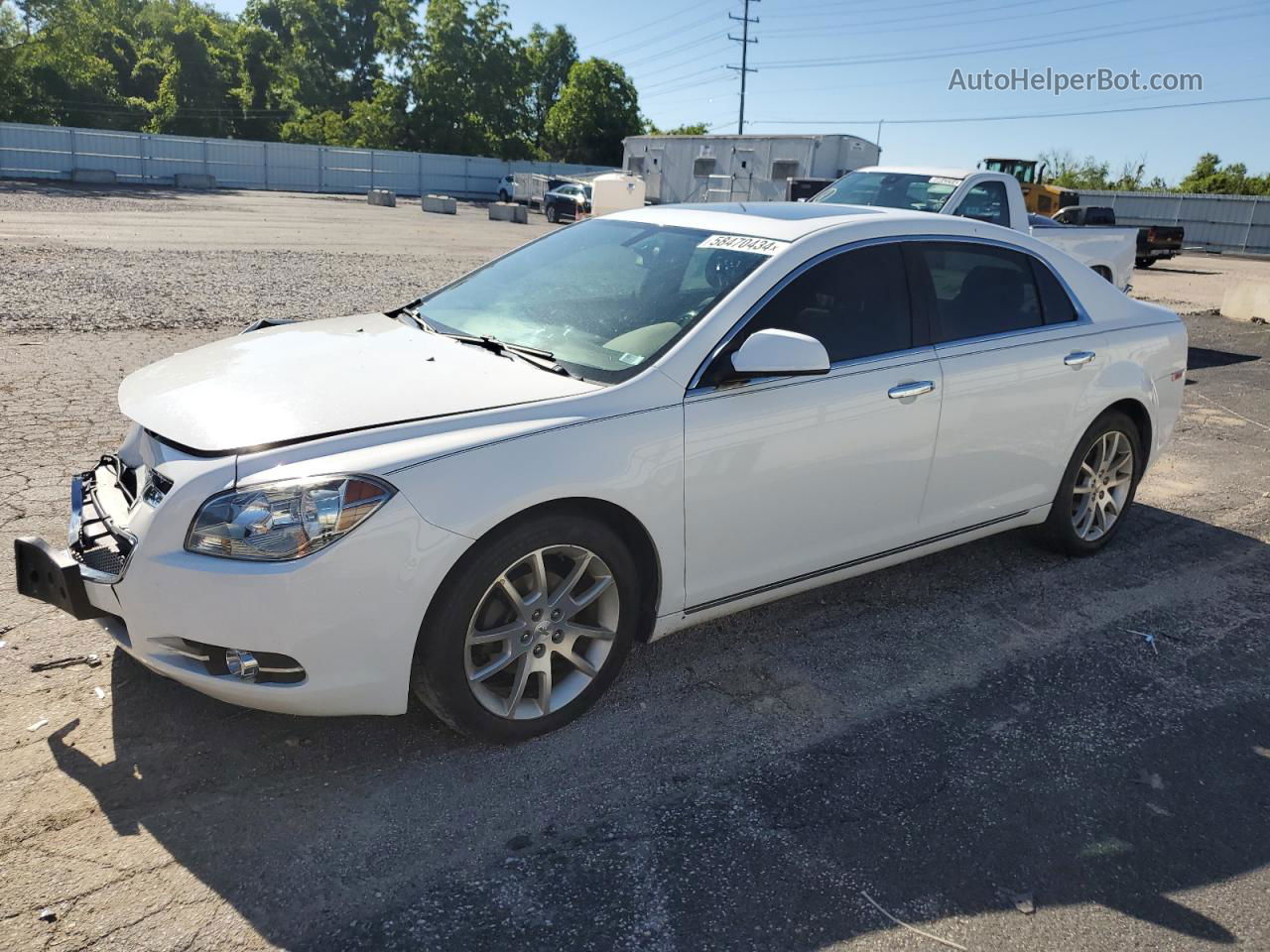 2012 Chevrolet Malibu Ltz White vin: 1G1ZG5E75CF152436