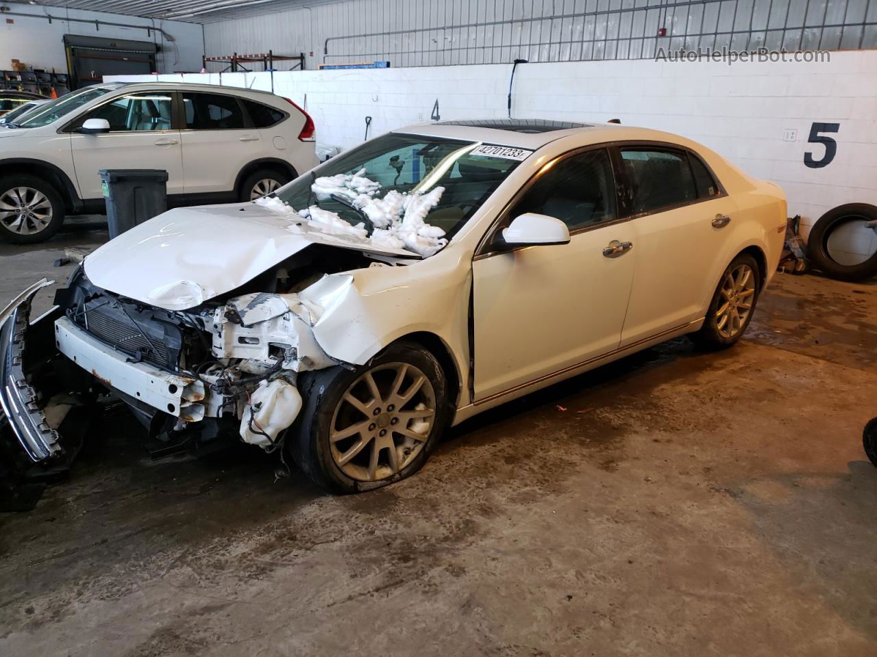 2012 Chevrolet Malibu Ltz White vin: 1G1ZG5E78CF373688