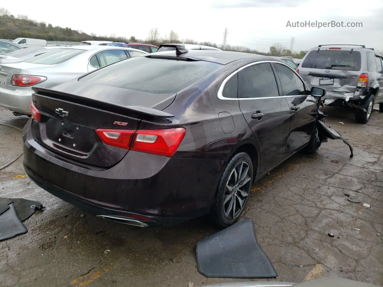 2021 Chevrolet Malibu Rs Burgundy vin: 1G1ZG5ST1MF047881