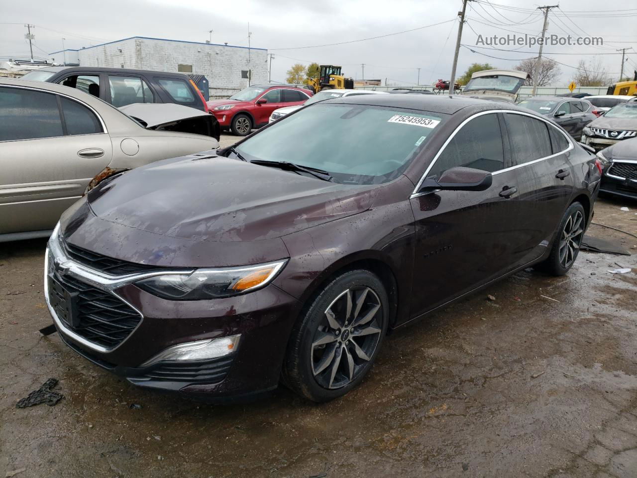 2021 Chevrolet Malibu Rs Burgundy vin: 1G1ZG5ST1MF047881